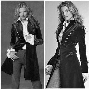 Newport News Black Velvet Military Inspired Jacket